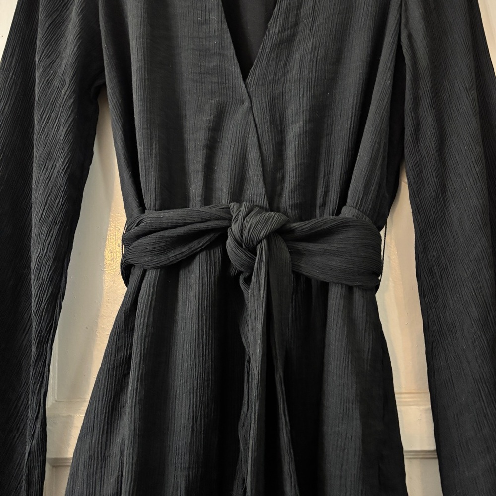 Free People One Piece Faux Wrap Long Sleeve Romper - Picture 6 of 15